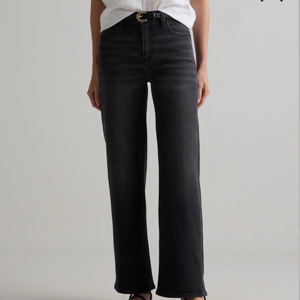 Quince Bella Stretch Relaxed Straight Jeans in Charcoal Black 26/30 - Picture 7 of 7